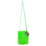 Sac à main en peluche vert fluo Sac à main en peluche vert fluo