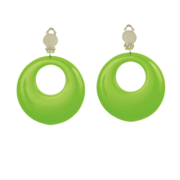 Paire de boucles d'oreilles vert néon Paire de boucles d'oreilles vert néon