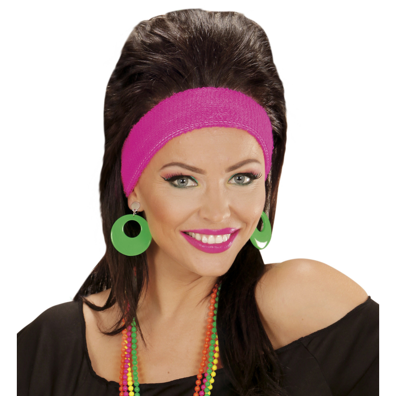 Paire de boucles d'oreilles vert néon