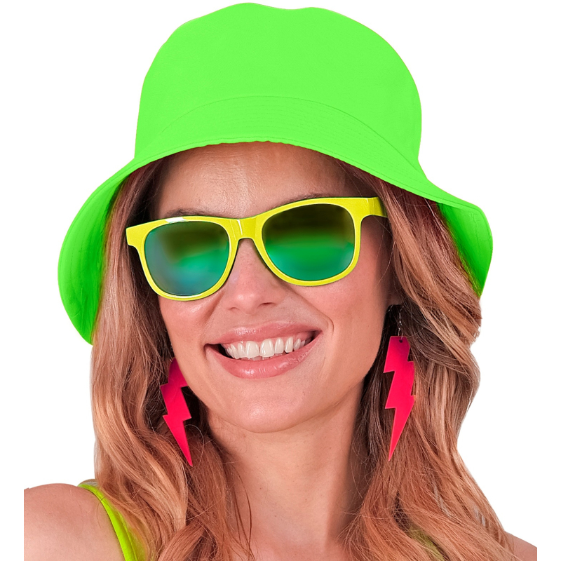Chapeau Bob vert fluo