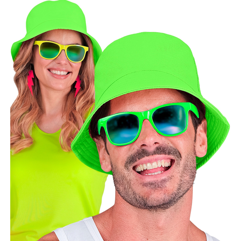 Chapeau Bob vert fluo
