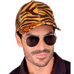 Casquette à sequins, motif zèbre orange Casquette à sequins, motif zèbre orange