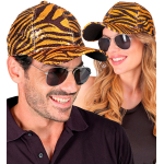 Casquette à sequins, motif zèbre orange Casquette à sequins, motif zèbre orange