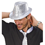 Chapeau paillettes argentées Chapeau paillettes argentées