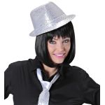 Chapeau paillettes argentées Chapeau paillettes argentées