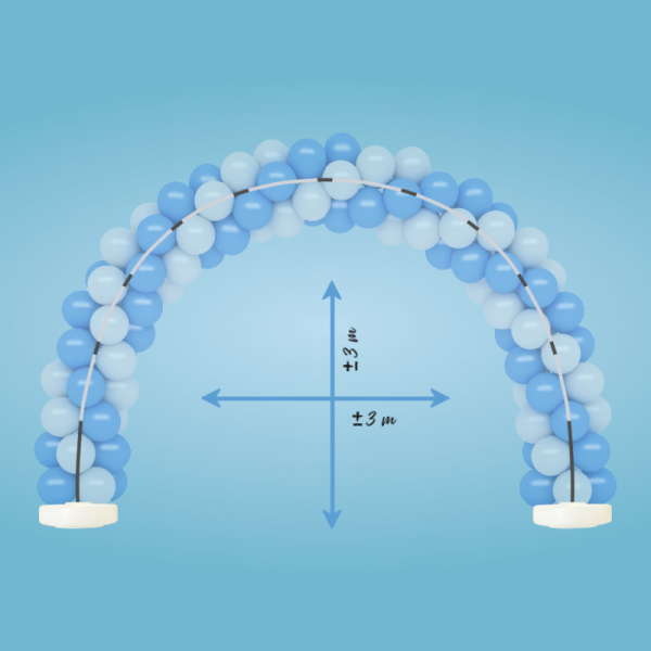 Structure rigide pour arche de ballons 3 x 3 Mètres