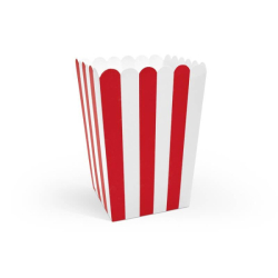 boite pop corn rayures rouge