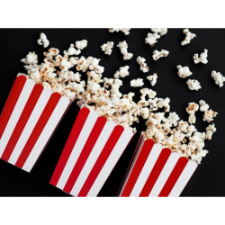 boite pop corn rayures rouge