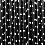 pailles papier noir pois pailles papier noir pois