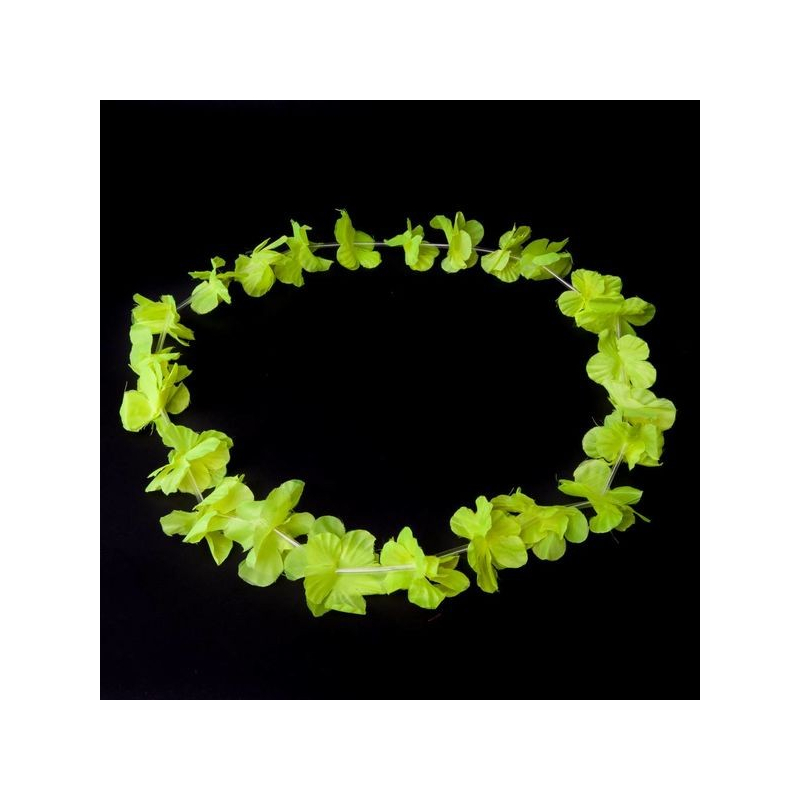 collier hawaïen jaune fluo effets