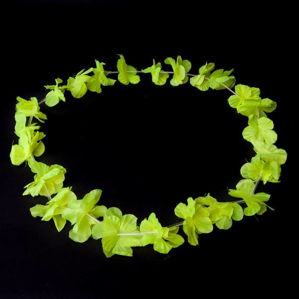 collier hawaïen jaune fluo effets