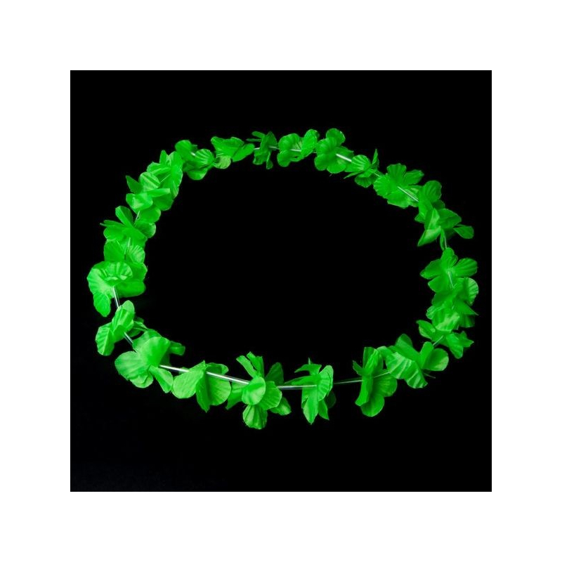 collier fleur vert fluo