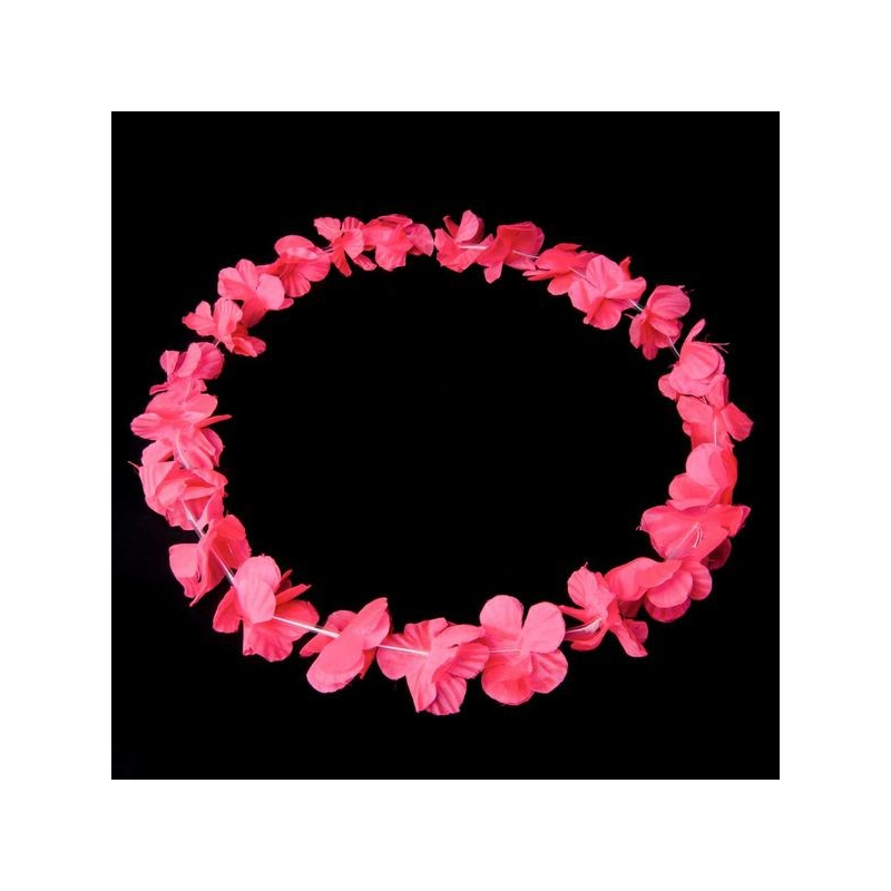 collier hawaïen rose fluo effets