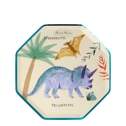 8 assiettes dessert dinosaure